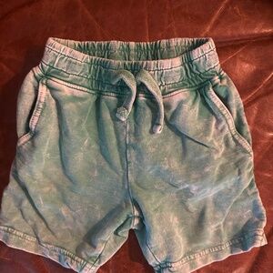 Mish Boys Faded/Acid Washed Green Cotton Drawstring Shorts Size 2